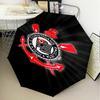 1PC Sport Club Football Crest Printed Umbrella Folding umbrella, automatic umbrella 8-Frame for Travel, camping Fan gifts Christmas Gifts
