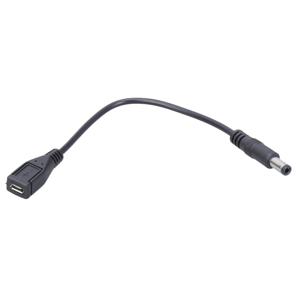 5-контактный female Micro USB 5V DC 5.5x2.5mm male Адаптер Разъем Кабель 22AWG Медная проволока 20 см / 7.87 дюйма Поддержка 5.5x2.1 мм