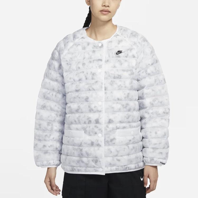 Nike Спортивная ветровка 2-в-1 с простым капюшоном и хлопковой курткой Женская верхняя одежда черного цвета DD4661-010