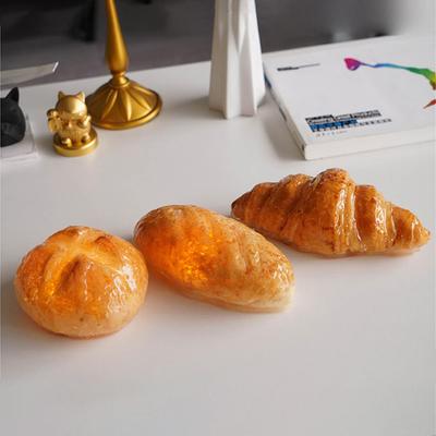 Светодиодные ночники в форме хлеба, теплый свет, управление кнопкой, комнатные ночники, украшение, на батарейках, украшение для пекарни, подарок