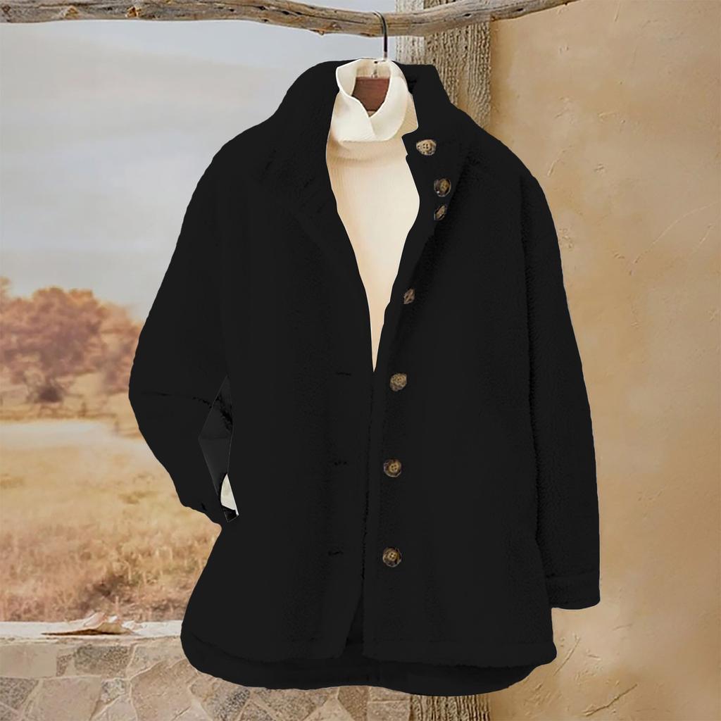 Женский однотонный повседневный свободный кардиган с длинным рукавом на пуговицах, кардиган с капюшоном, фланелевое пальто