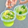 10Pcs Plastic Drink Buckets with Lids And Handles Party Cups for Cocktails Ice Cream Snacks Reusable Food Containers for Summer Beach Bar Beer