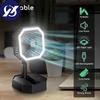 2 In 1 Mini Cooling Fan With Led Light Portable Foldable Adjustable Height Angle Usb Rechargeable Air Cooler Fan