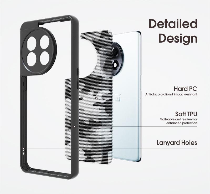 Чехол-камуфляж военного уровня с ремешком для OnePlus ACE 2/11R