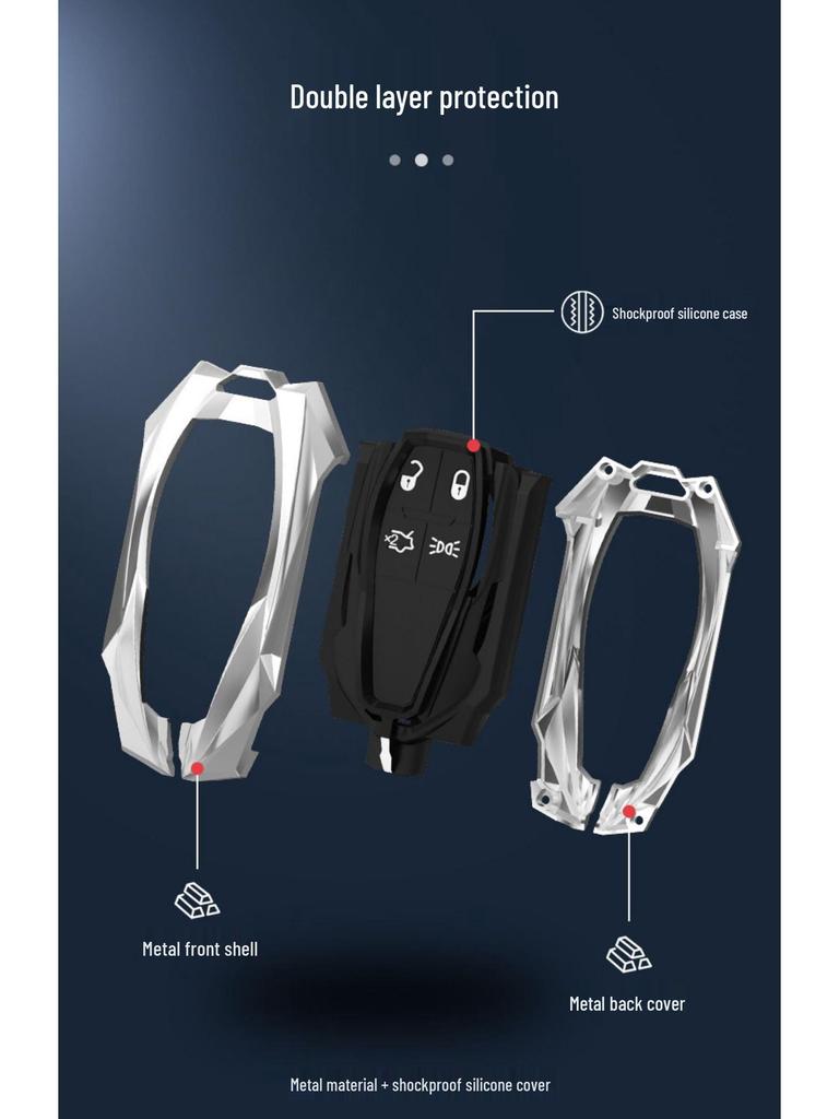 Maserati Key Case for MC20, Ghibli, Levante, Quattroporte