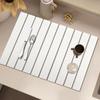 Yousheng Kitchen Countertop Drying Mat Quick Dry Diatomaceous Earth Water Absorbent Pad Collapsible Dish Bowl Bottle Cup Holder Diatomite Mat