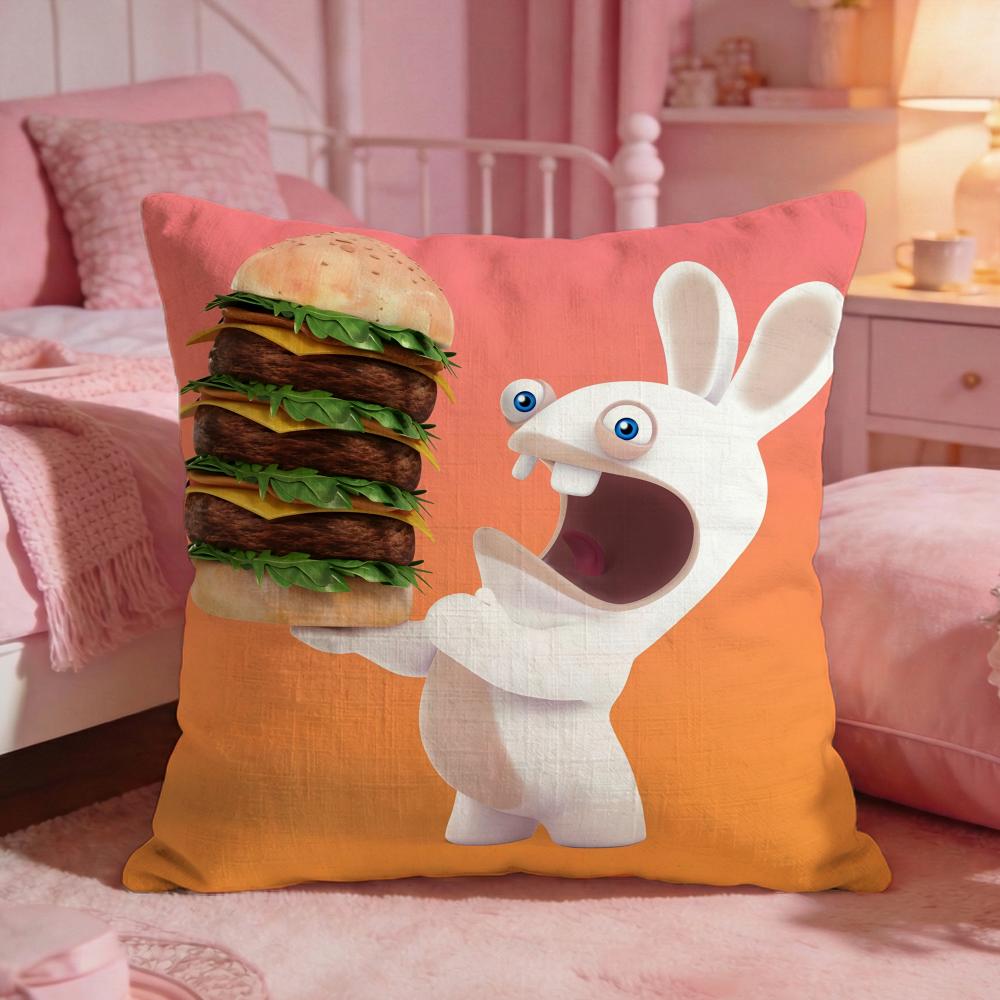 Rabbids IInvasions Anime Cushion Cover Premium Comfort Reversible Pillow Cove Two In One Design For Any Room Car Interior