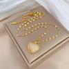 Stainless Steel Zircon Crab Pendant Necklace for Women New Creative Fashion Gold Color Ocean Style Necklace Summer Beach Jewelry