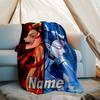 Personalized Custom Name Blanket - Nezha Conquers the Dragon King Print Design,Blanket for Sofa,Bed,Travel,Camping - Soft and Warm, Great Gift