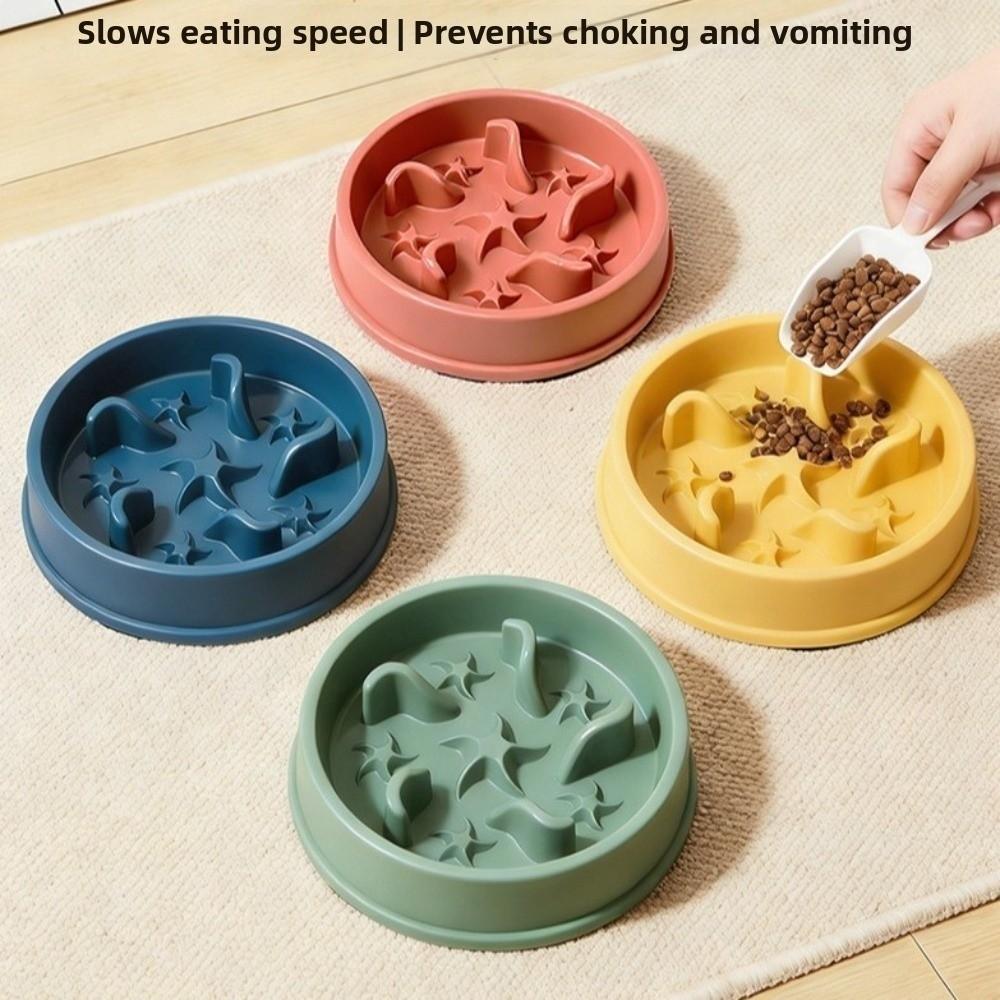 PP Material Puppy Slow Feeder Star Pattern Pet Feeding Bowl New Pet Puzzle Feeder for Dog Cat