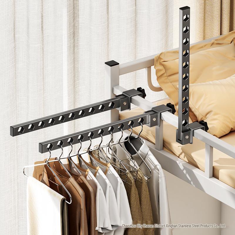 Punch-Free Folding Clothes Drying Rack for Indoor & Balcony Use