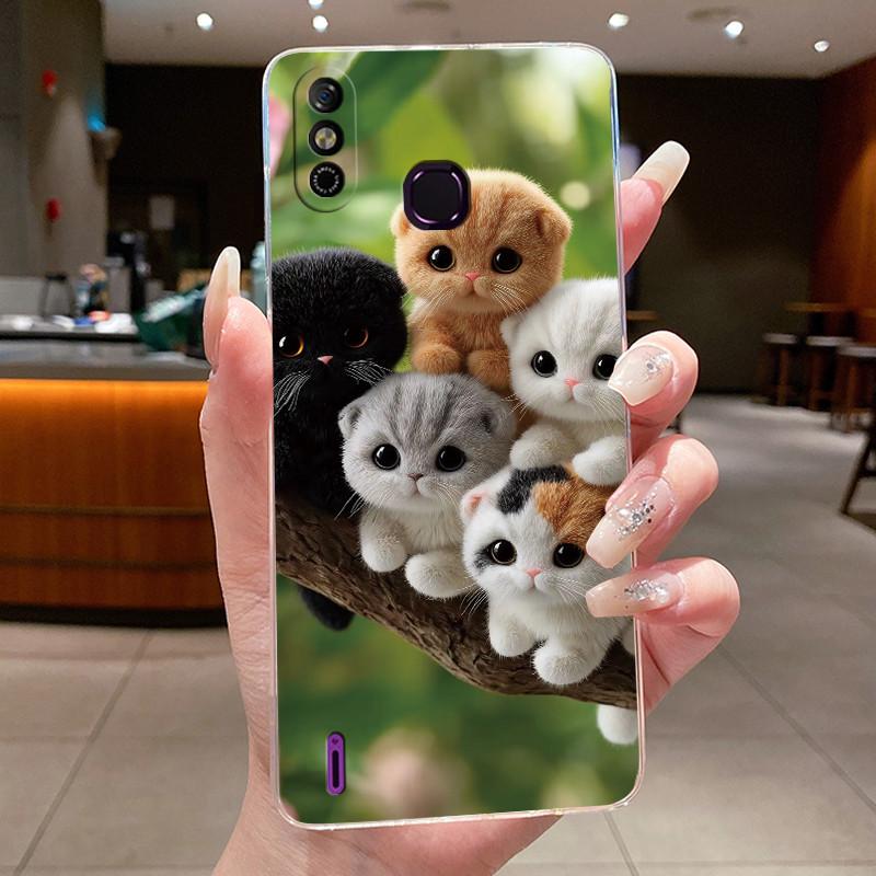 For Infinix Smart 4 Case Transparent Luxury Dragon Cute Cool Boys Girls Soft Bumper For Infinix Smart 4 4c X653 X653C Phone Case
