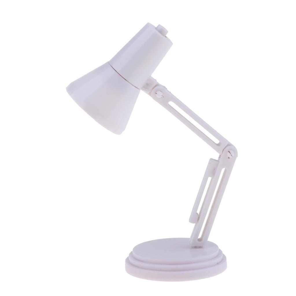 1/6 Scale White LED Desk Lamp Model Furniture For Toys///BJD Dollhouse Accessory Kids Pretend