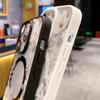 Весенний белый цветочный узор прозрачная задняя крышка для Apple iPhone 16 15 Pro Max 14 13 12 11 цветная рамка для магнитного чехла Magsafe
