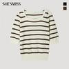 [shs Miss] Square Neck Stripe Knit Sskpop22240