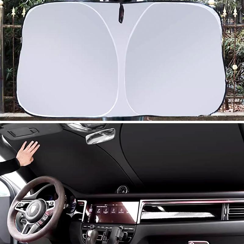 Car Sunshade Umbrella Parasol Cars Front Windshield with 360°Rotation Bendable Handle Car Sunshade for Summer Outdoor Protection