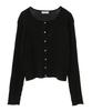 Music Silver Petite Button Rib Knit Black [Earth & Ecology] Cardigan, Cardigan, Women's, 01000099900,