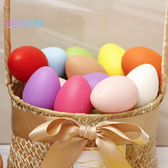 1 комплект пасхальных яиц, произвольный цвет - гладкая поверхность, реалистичные многоразовые 100 шт., цветостойкие DIY, создающие атмосферу, пасхальные яйца, подвески, пасхальные принадлежности