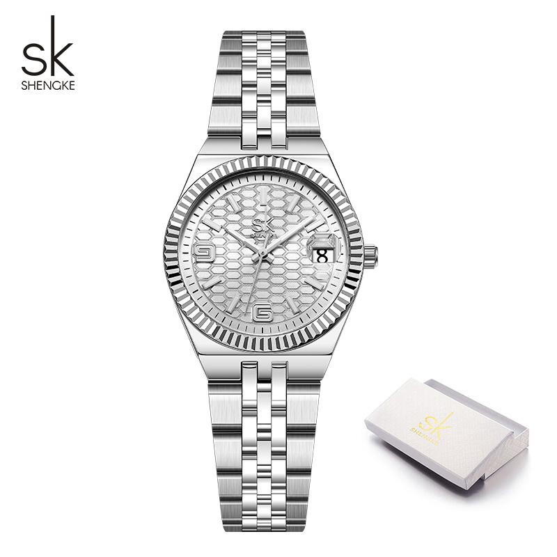 SHENGKE Fashion Design Ladies Watches Top Luxury Women's Quartz Wristwatches Best Gifts Clock for Wife,Family,Friend