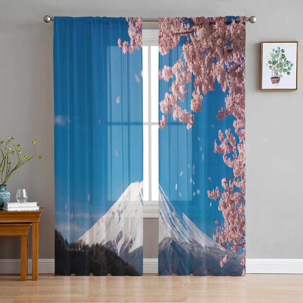 Кимоно, японская женская занавеска гейши для гостиной, прозрачные тюлевые шторы, прозрачные оконные занавески для спальни, аксессуары, декор