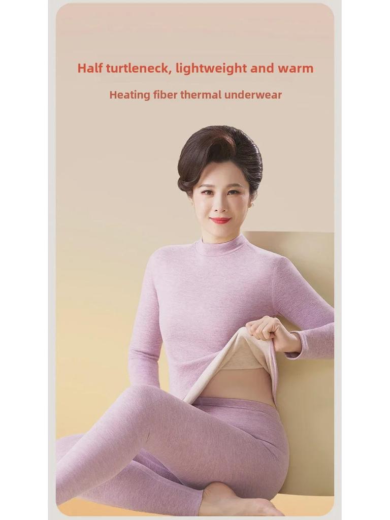 Осенний костюм из немецкого кашемира: Женский термохлопковый свитер и низ для пожилых людей