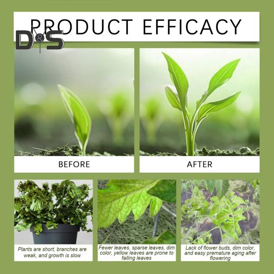 Порошковый активатор почвы Удобрение, богатое питательными веществами, стимулятор роста растений Порошок для активации почвы для почвенной смеси Рассада Компост Растения для помещений и улицы