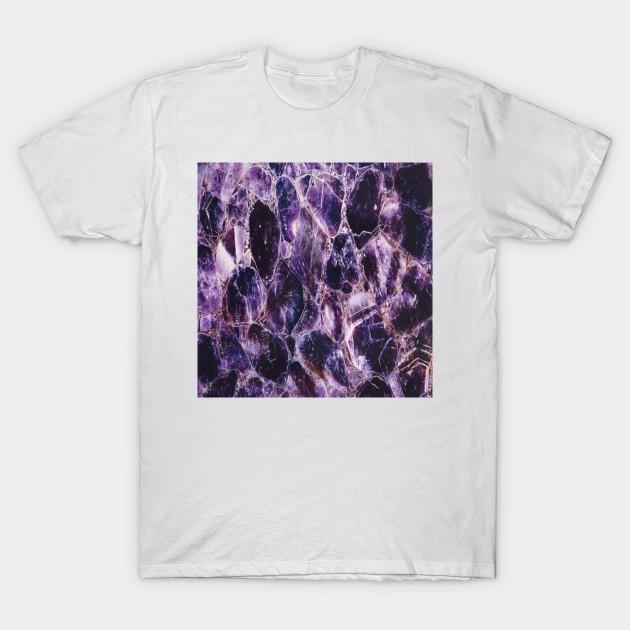 T Shirt Women Agate Naturalpurple Stone Harajuku Print Kawaii Tshirt Summer Short Sleeve Female T-Shirt Top Tee