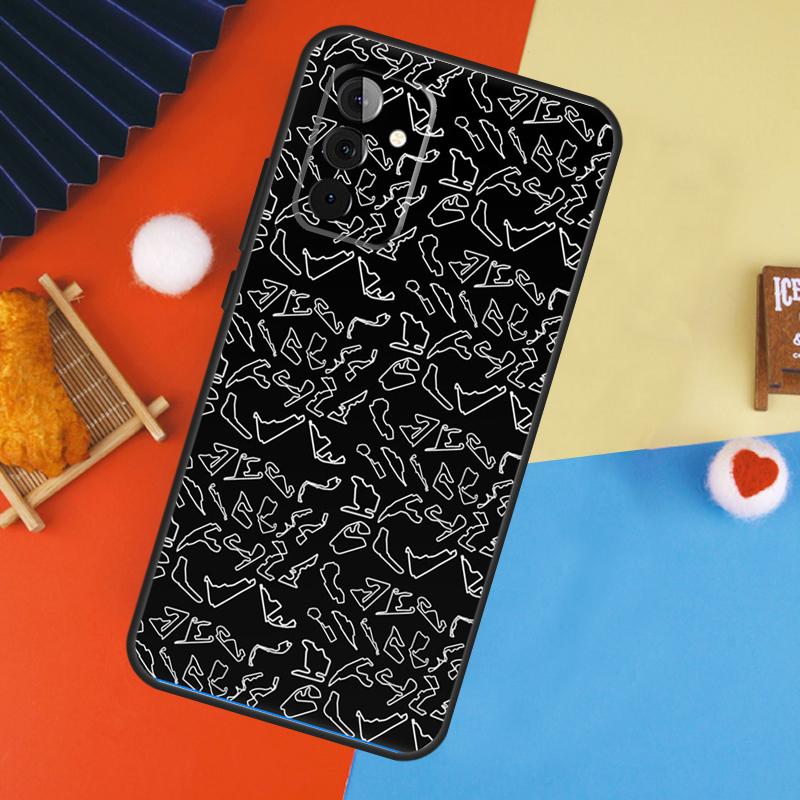 Минималистичный чехол с трассой Формулы-1 для Samsung Galaxy A52 A32 A12 A53 A33 A23 A13 A54 A34 A14 A51 A15 A25 A35 A55