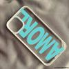 Модный Розовый Чехол для Телефона с Буквами AMORE для IPhone 17 16 Pro 15 14 13 12 11 XR XS Max 7 8Plus 17Air Простой Прозрачный Жесткий Чехол