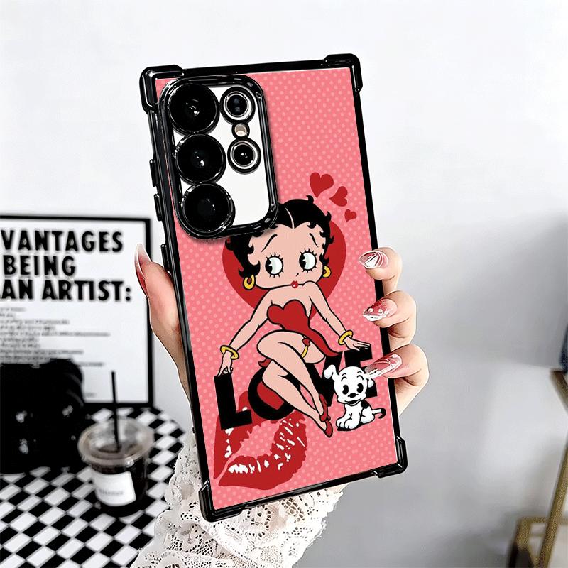 B-Bettys B-Boops Девушка Покрытие Чехол для Телефона Для Samsung Galaxy S24 S25 FE S26 Edge S23 Ultra S22 S21 Plus S20 Противоударный Подушка Безопасности Чехол
