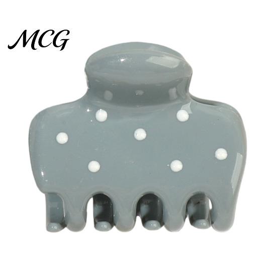 Thin Hair Claw for Women, Small Size Back Head Clip, Dot Print Shower Claw, Korean Style Accessory Lightweight Clip