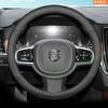 Высококачественная кожаная оплетка на руль для Volvo V60 V90 XC90 S60, противоскользящая ручка автомобиля, аксессуар для интерьера на все сезоны