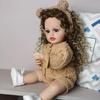 Модные кудри для волос Reborn Baby Dolls 55 см Девочка Реалистичный Медведь KEIUMI Модные Младенцы Кукла Модель Дети Playmates День Рождения Подарки Рождество Игрушка
