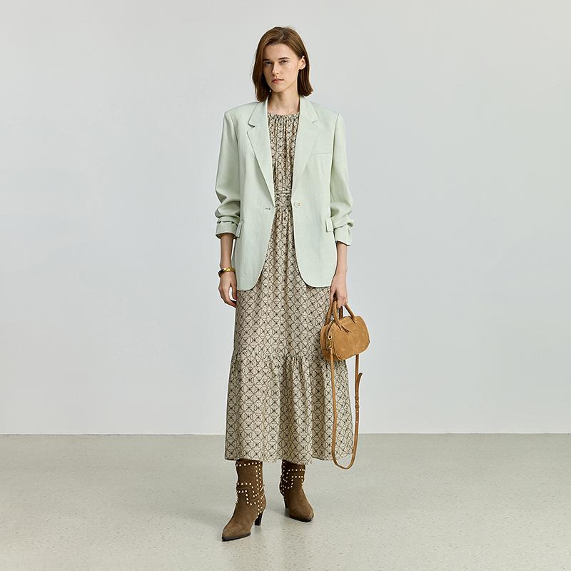 LILY Women's Mulberry Silk Old Flower Dress