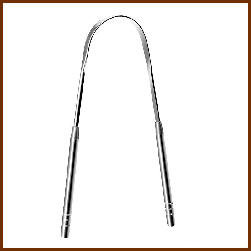 Портативный одно-/двухслойный скребок для языка, многоразовый чехол для щетки для полости рта из нержавеющей стали, нескользящая ручка, скребок для языка