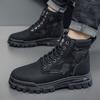 2025 Autumn New Men's Martin Boots Men's Shoes British Style Big Yellow Boots Outdoor Trendy Men's Boots Fashion Tooling Boots