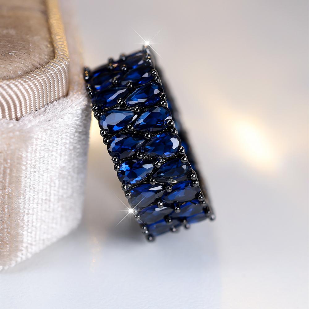 Двухслойные кольца с цирконием для женщин, винтажное черное, золотое, цветное, с зеленым кристаллом, обручальное кольцо, свадебные украшения