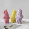 4Pcs Dwarf Santa Decoration 3D Candle Moulds  Candle Epoxy Mold Handmade   Wax Soap Molds for Decorations