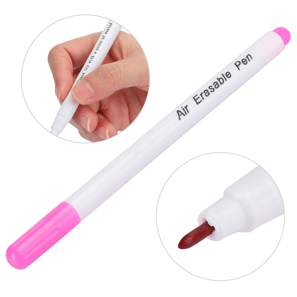Pink Ink Air Erasable Pens Air Erasable Sewing Marking Pens New Fabric Marking Pens Embroidery