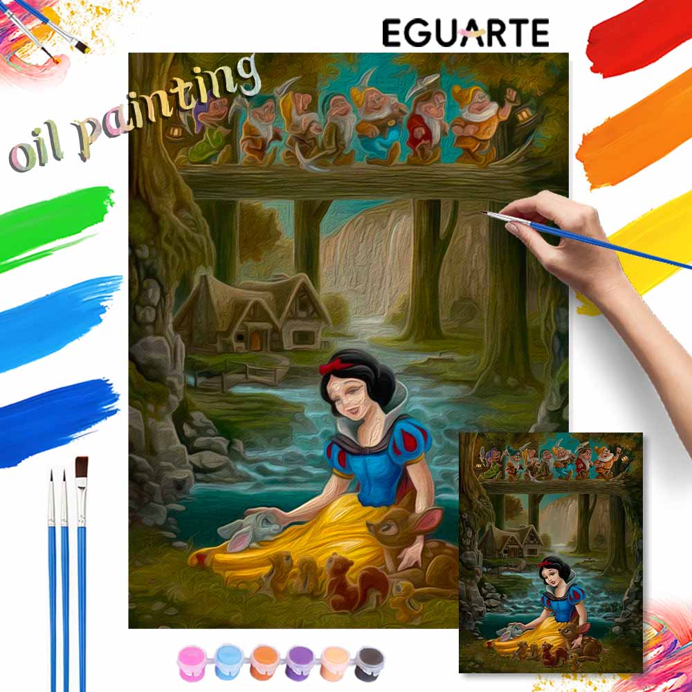 Disney Snow White Painting Kit Canvas DIY Home Decor Gift