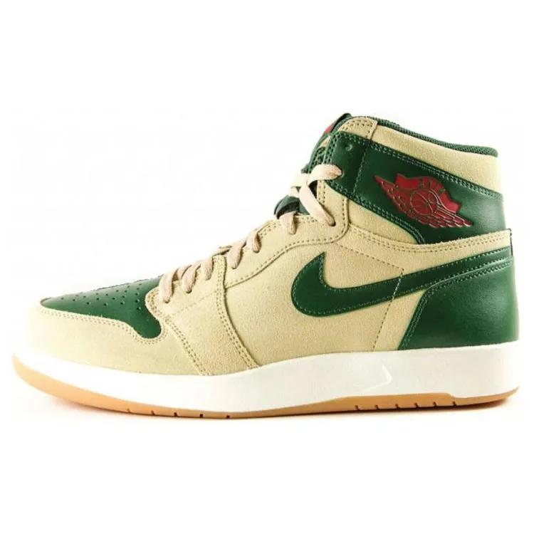 Air Jordan 1.5 'The Return' (Unisex) Sand Dune / Gorge Green-White-University Red Vintage Basketball Shoes 768861 206