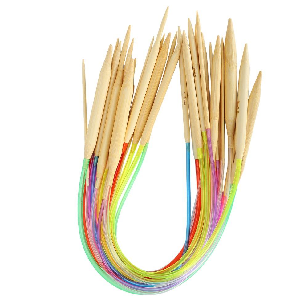 18pcs Wood Double Point Knitting Needles 2mm - 10mm Sizes Knitting Tool Set For Weave