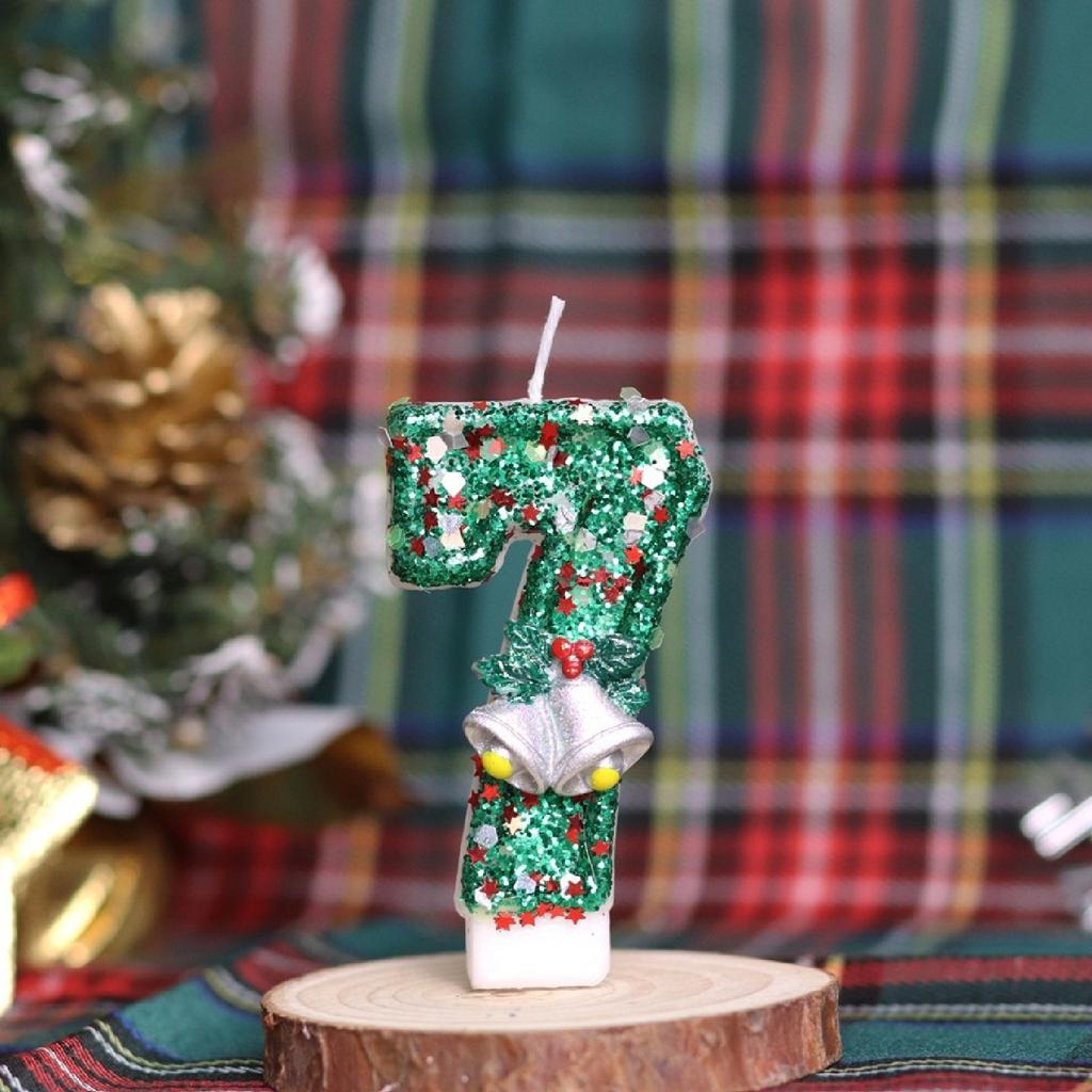 Рождественский номер День рождения Свеча Вечеринка Торт Украшение Подарок на день рождения Санта-Клаус