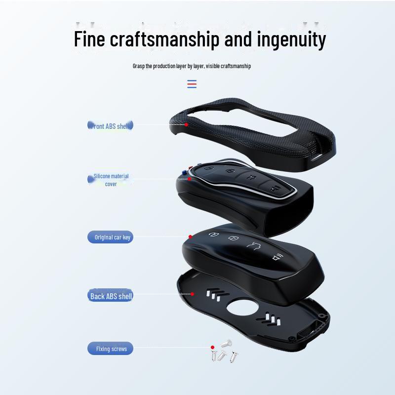 Чехол для ключа Geely Xingrui для 19-21 Dihao GS, Binyue, Haoyue, Binrui - Накладка-оболочка и пряжка для ключа автомобиля