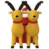 Inflatable Santa Claus with Reindeer LED 130 cm