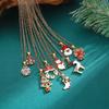 New Christmas Necklace Earrings Set With Santa Reindeer Tree Snowman Socks Designs Festive Ornaments