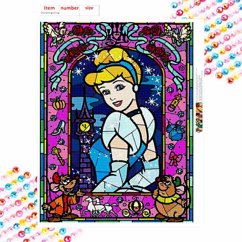 Disney 5d diamond painting full diamond diy Cinderella diamond embroidery decorative painting ornaments living room