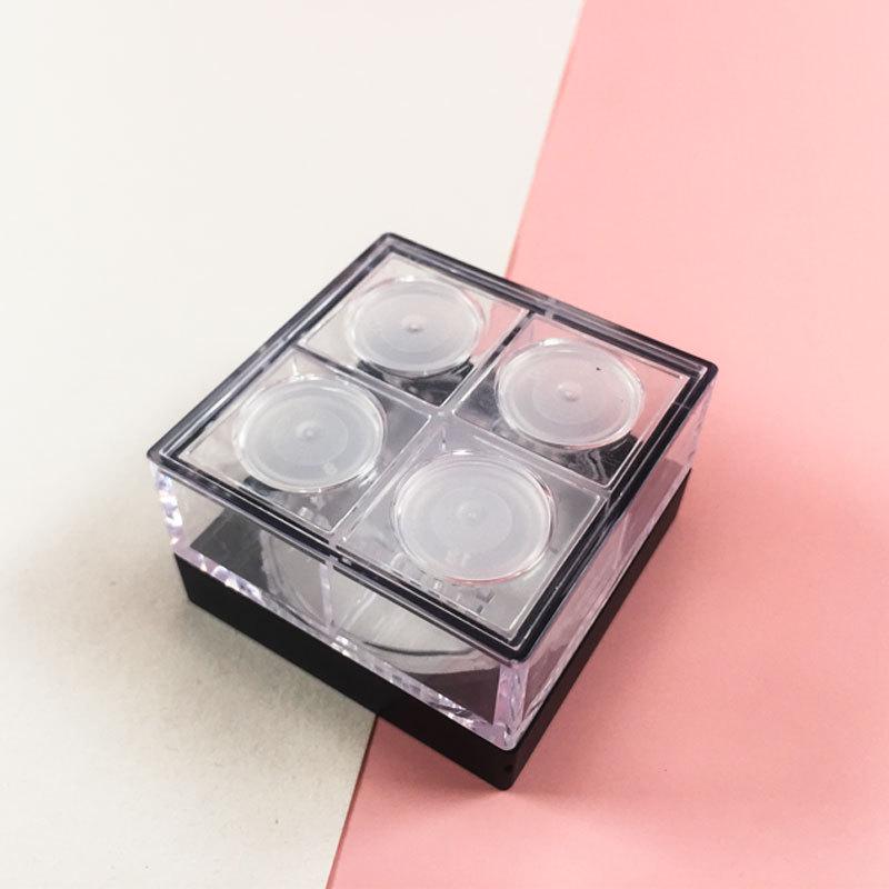 Spot Mini 6g Portable Loose Powder Box with Four-Grid Compartments for Travel-Friendly Makeup Storage