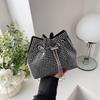 Ladies Rhinestone Bucket Shape Crossbody Bags Evening Party Clutches Storage Totes Shining Shoulder Bags Chain Handbags