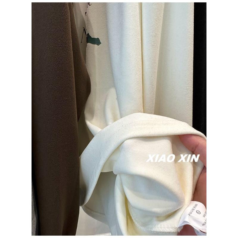 Half Turtleneck Warm German Velvet Long-sleeved Bottoming Women's Autumn and Winter Versatile Brushed T-shirt Top